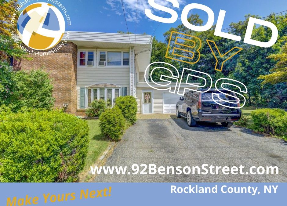 JUST SOLD!! 92 Benson Street, W. Haverstraw, Rockland County.