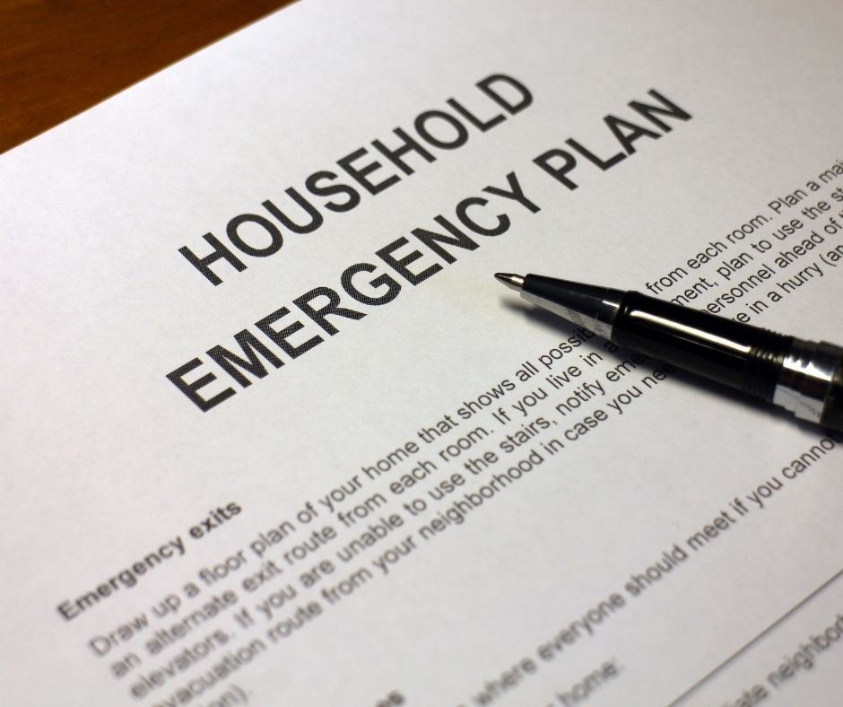 household emergency plan