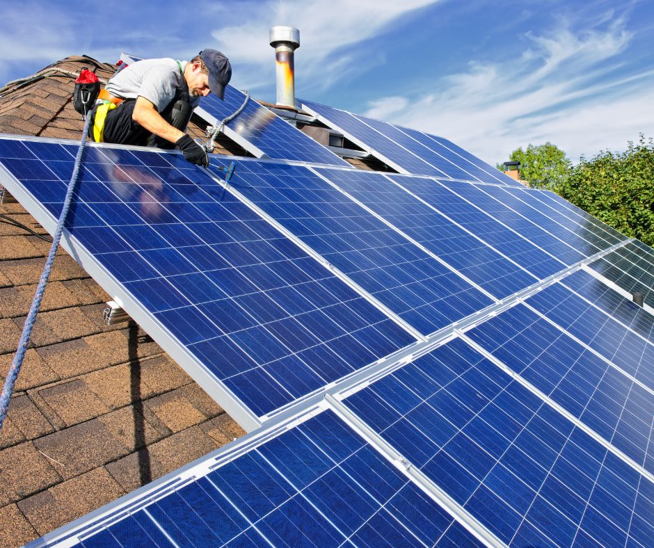 hiring a company to install solar panels on home
